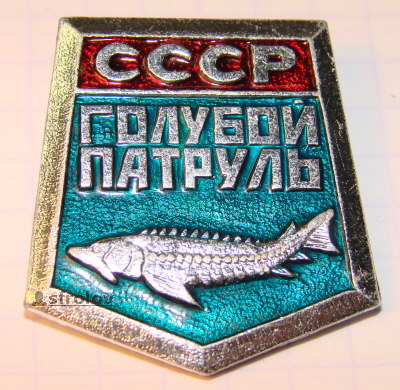 Значок Голубой патруль СССР.